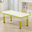 Rectangular Adjustable Table (White top) YCY-083 (Peak Green) 