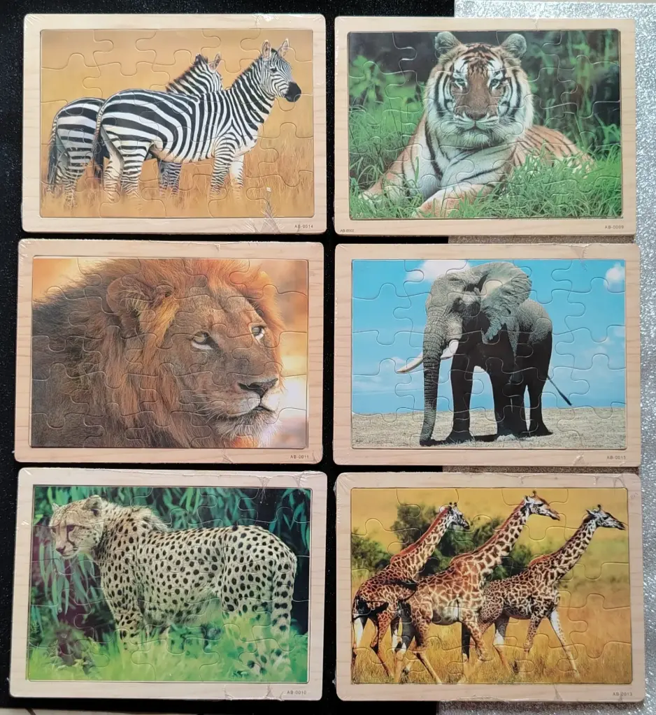 25Pcs Wooden Animal Puzzle(2D)