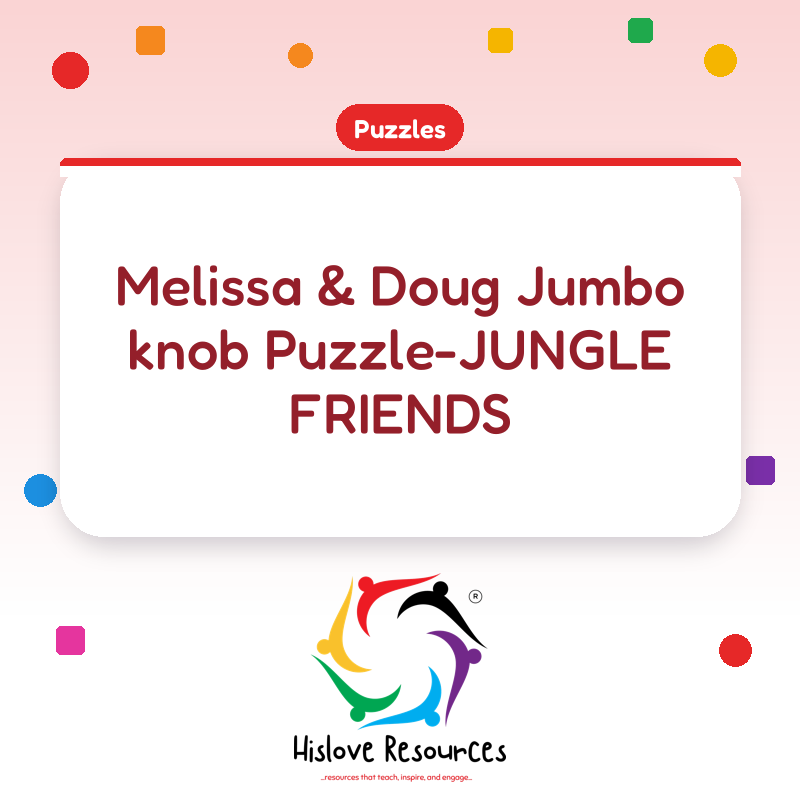 Melissa & Doug Jumbo knob Puzzle-JUNGLE FRIENDS