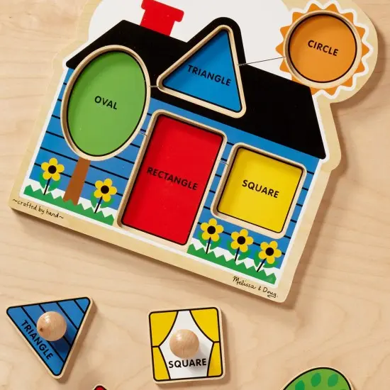 Melissa & Doug Jumbo Knob Puzzle-SHAPES
