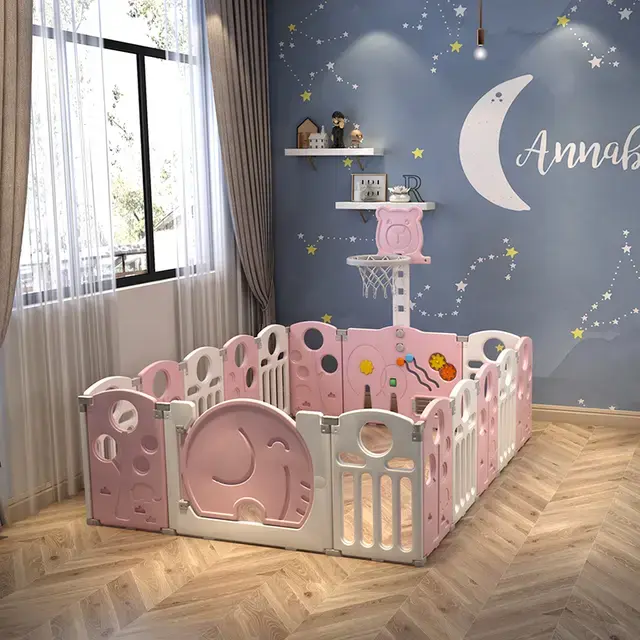 Playpen with Basketball