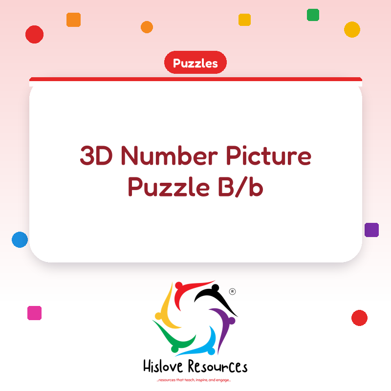 3D Number Picture Puzzle B/b