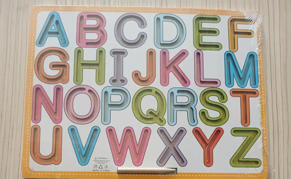 Alphabet tracing board