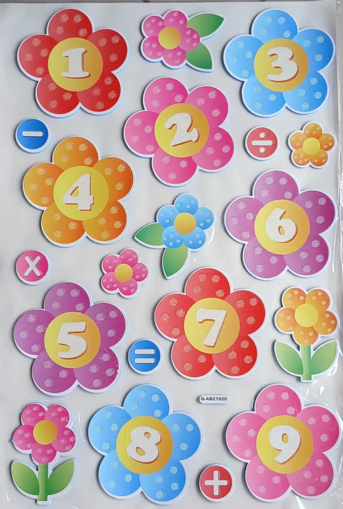 Floral Number Wall Sticker