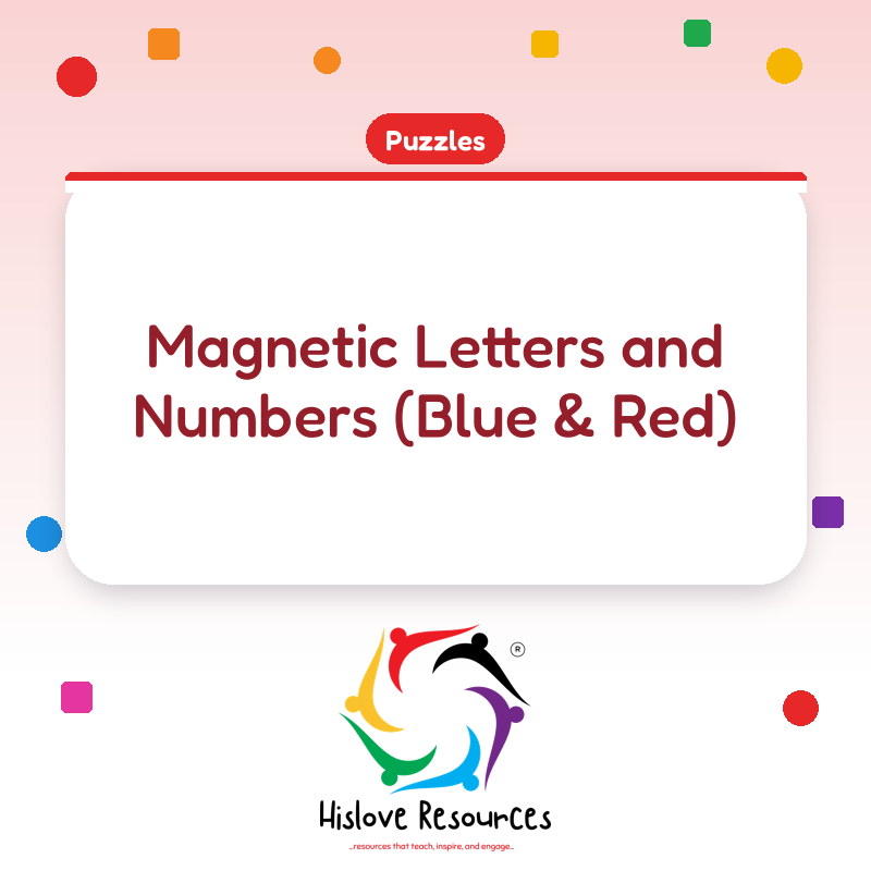 Magnetic  Letters and Numbers  (Blue & Red)