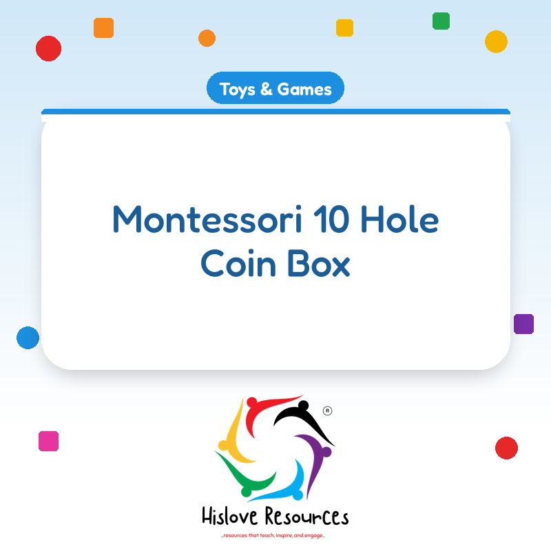 Montessori 10 Hole Coin Box
