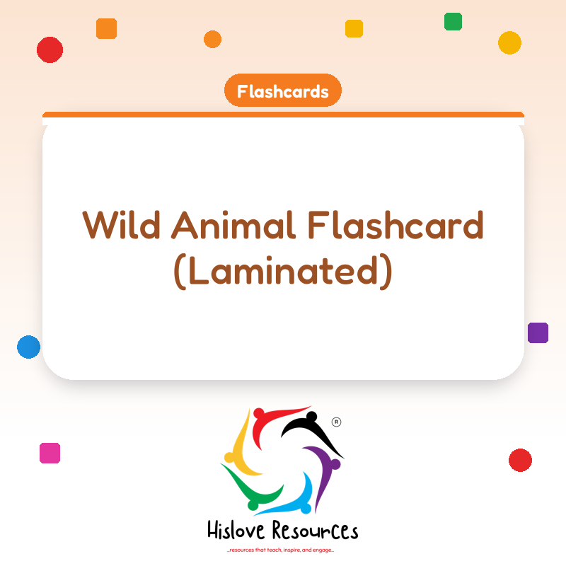 Wild Animal Flashcard (Laminated)