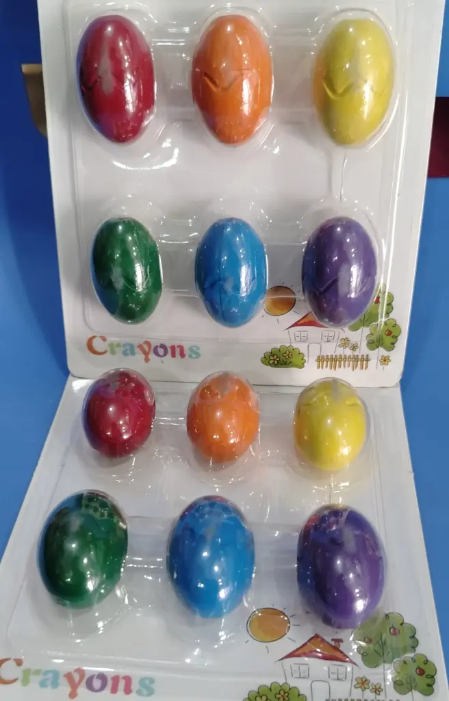 Egg Grip Crayon  (6 colours-S)