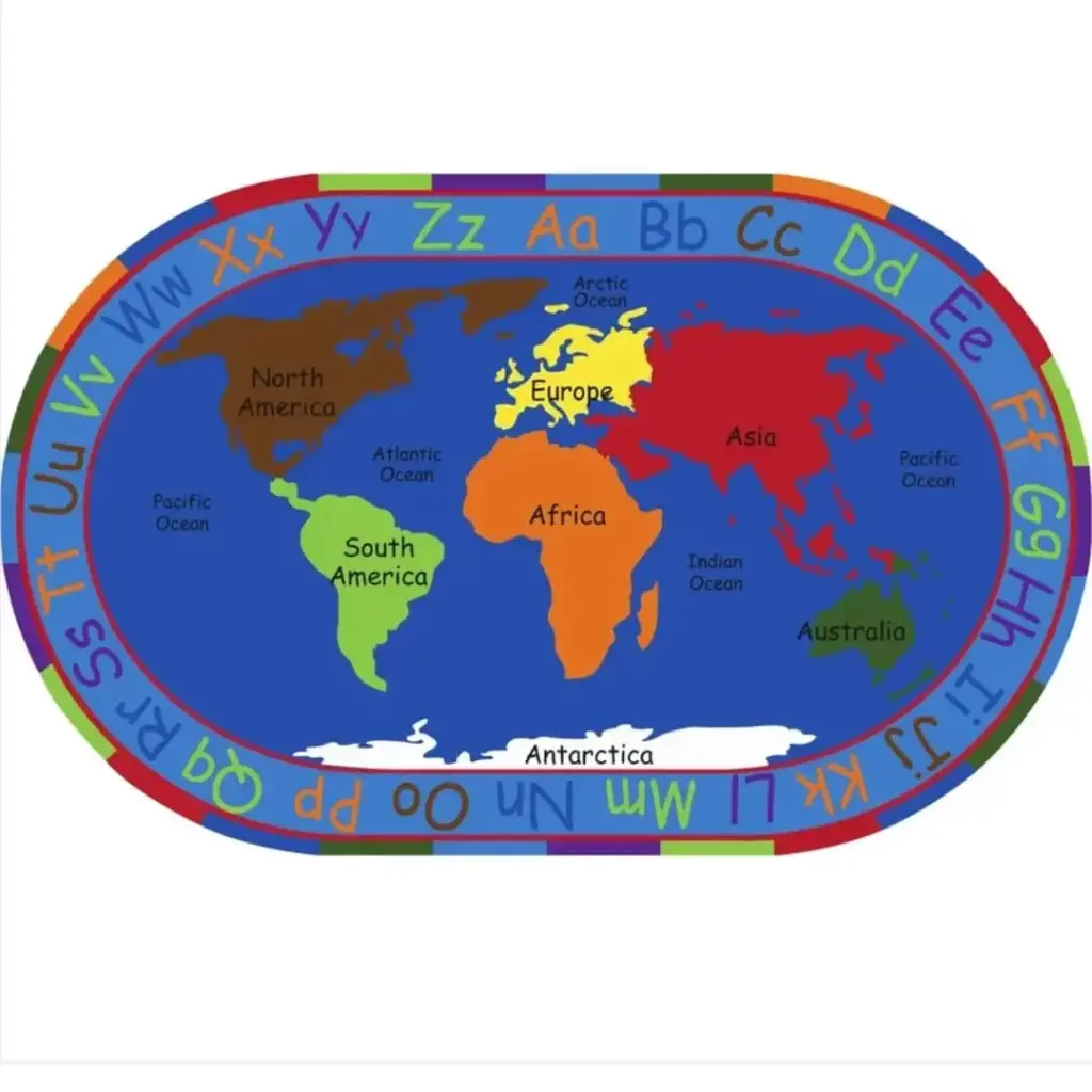 Classroom Rug (2-World map)M/m