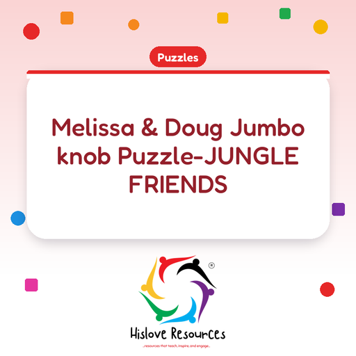 Melissa & Doug Jumbo knob Puzzle-JUNGLE FRIENDS
