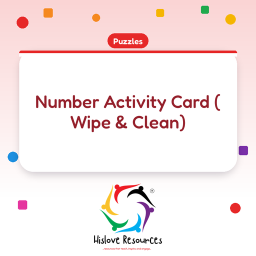 Number Activity Card ( Wipe & Clean)