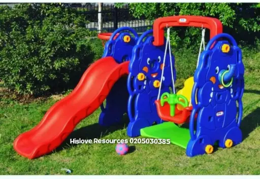 Elephant Single Slide & Swing (Blue)
