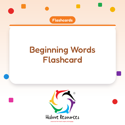 Beginning Words Flashcard