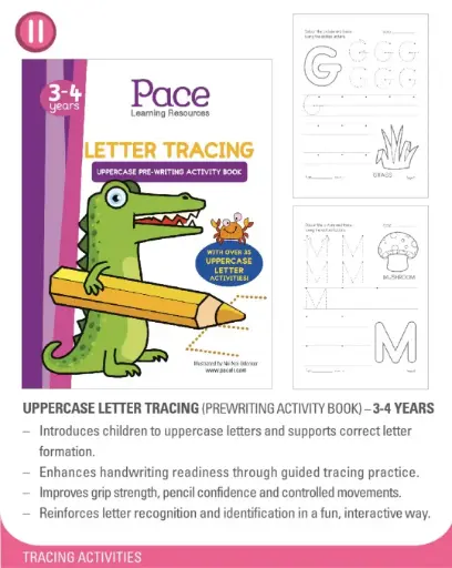 Pace Uppercase Letter Tracing
