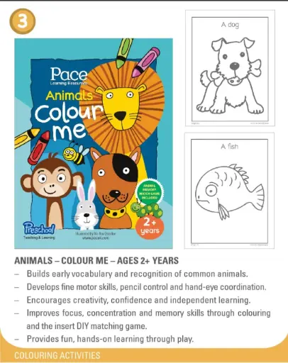 Pace Animals Colour Me Bk