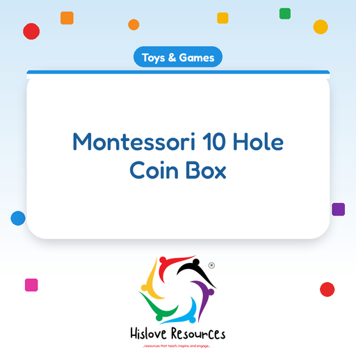 Montessori 10 Hole Coin Box