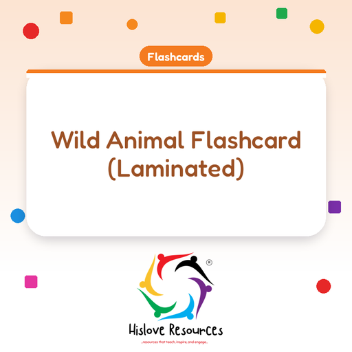 Wild Animal Flashcard (Laminated)