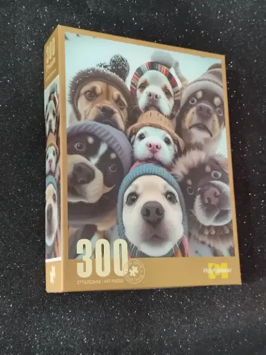 300pcs Art Puzzle (Snow Puppies Selfie) 